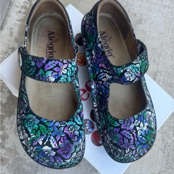 Alegria Floral Mary Jane Shoes - Picture 1 of 2